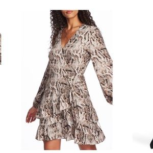 1.State Snakeskin Print Wrap Dress NWT